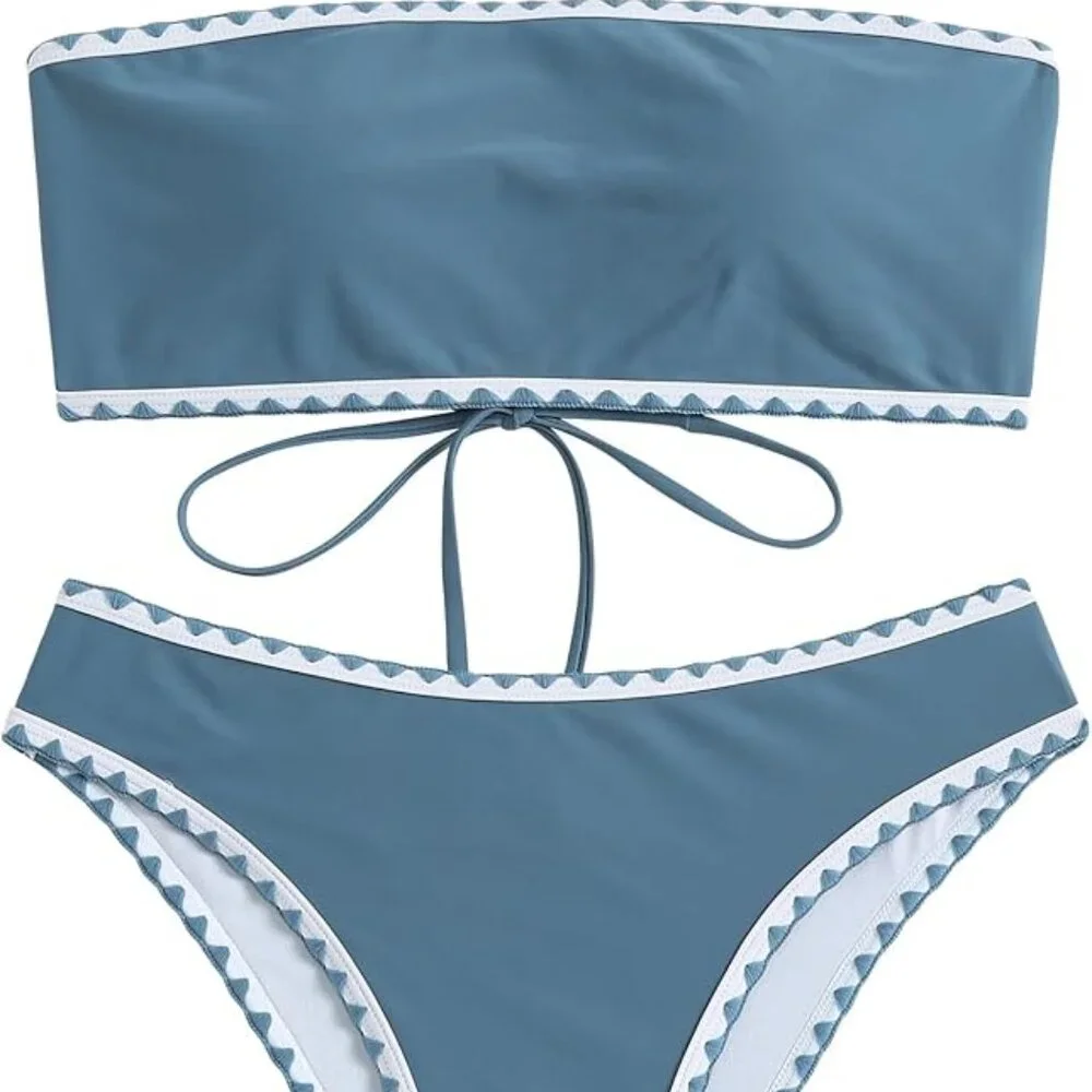 Blue Bandeau bikini. - Picture 5 of 5